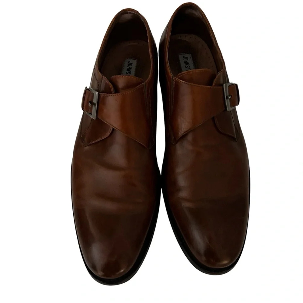 Johnston & Murphy Dress Shoe Leather Monk Strap